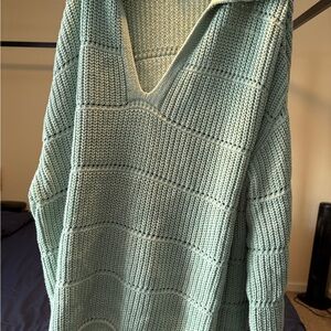 Ava & Viv Mint V-Neck Sweater